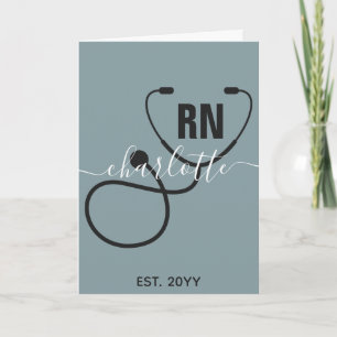 Personalised RN Registered Nurse Graduation Card