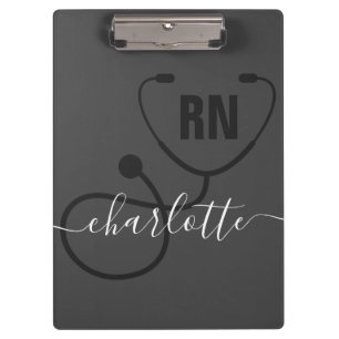 Personalised RN Registered Nurse Graduation  Clipboard