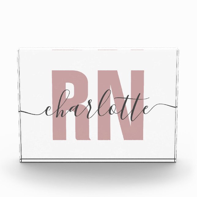 Personalised RN Registered Nurse Graduation Gifts Photo Block (Front)