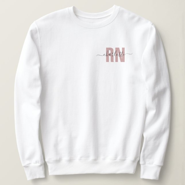 Personalised RN Registered Nurse Graduation Gifts Sweatshirt (Design Front)