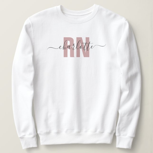 Personalised RN Registered Nurse Graduation Gifts Sweatshirt (Design Front)