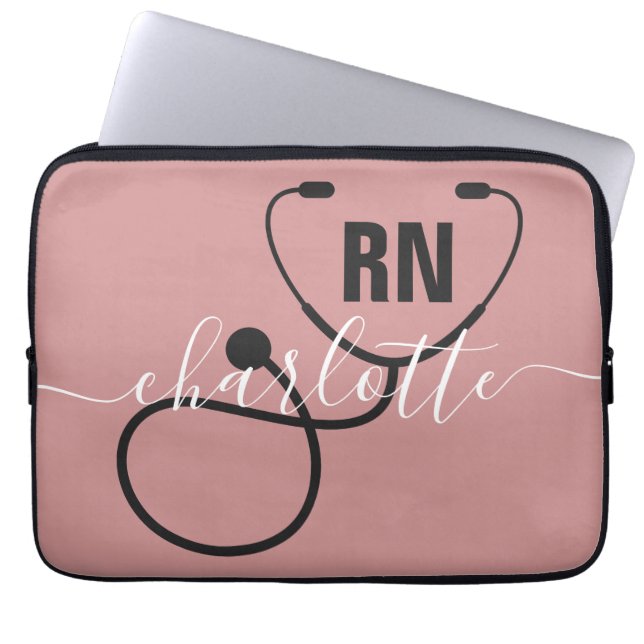 Personalised RN Registered Nurse Graduation Laptop Sleeve (Front)