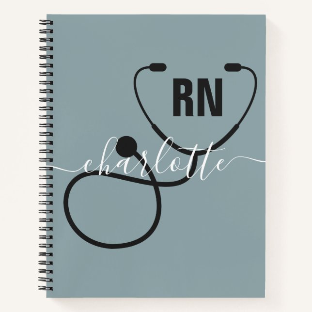 Personalised RN Registered Nurse Graduation Notebook (Front)