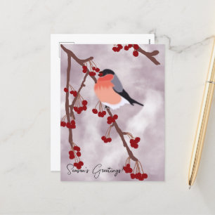 Personalised Robin Christmas Card 