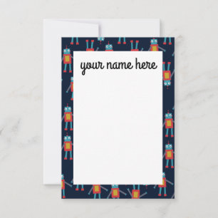 Personalised Robot Notecards