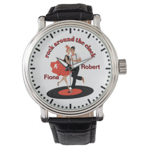 Personalised Rock Around the Clock, Retro Jive Watch