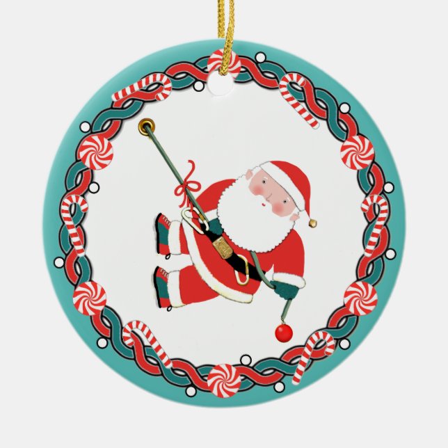 Personalised Rock Climbing Holiday Gift Ceramic Tree Decoration (Front)