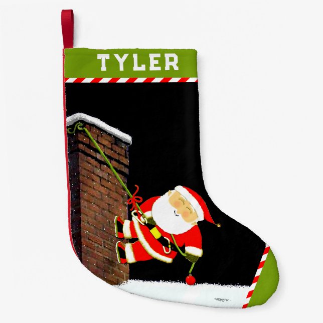 Personalised Rock Climbing Small Christmas Stocking (Front)