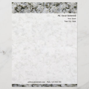 Personalised Rock Texture with Return Address Customised Letterhead