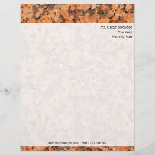 Personalised Rock Texture with Return Address Customized Letterhead