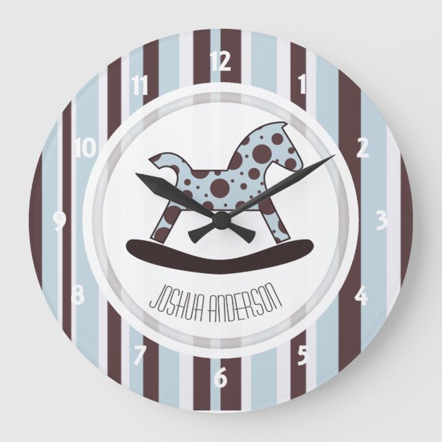 Personalised Rocking Horse Wall Clock (Front)
