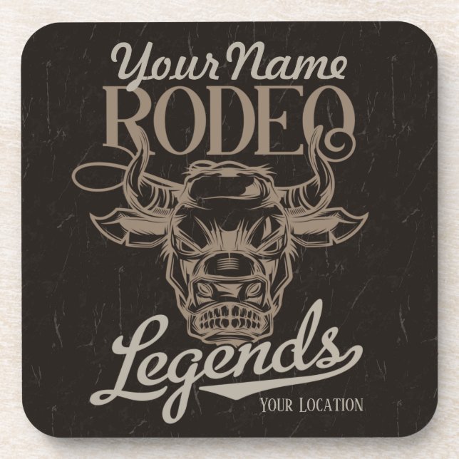 Personalised Rodeo Old West Steer Roping Legends  Coaster (Front)