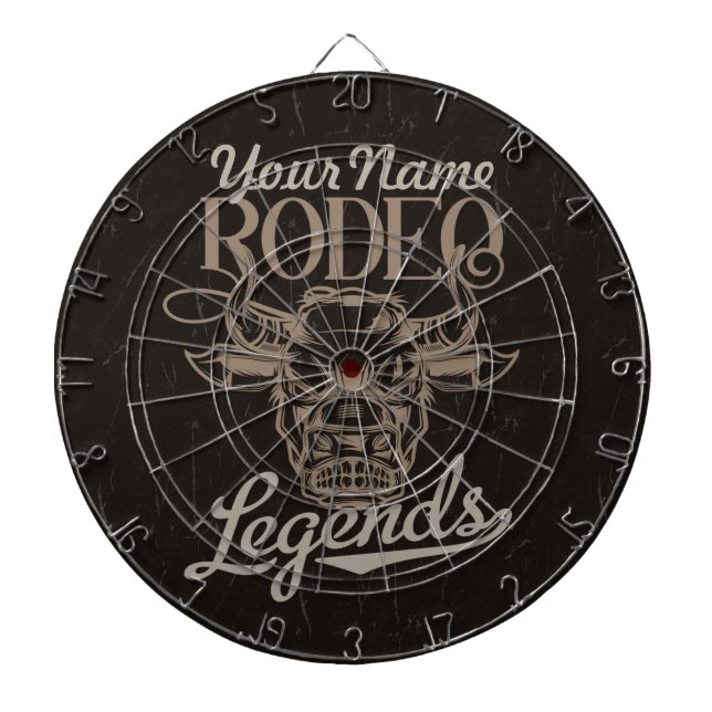 Personalised Rodeo Old West Steer Roping Legends  Dartboard (Front)