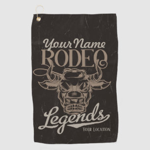 Personalised Rodeo Old West Steer Roping Legends Golf Towel