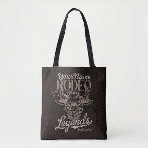 Personalised Rodeo Old West Steer Roping Legends Tote Bag