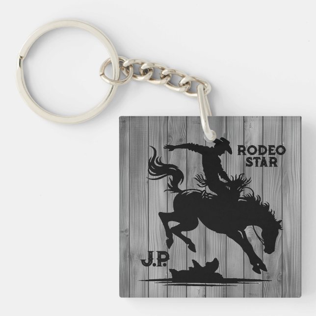 Personalised Rodeo Star Key Ring (Front)