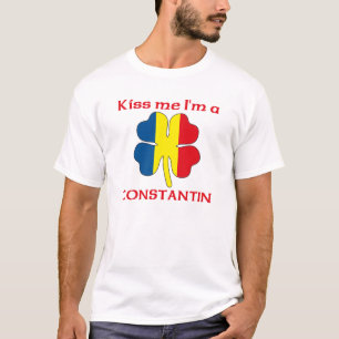 Personalised Romanian Kiss Me I'm Constantin T-Shirt