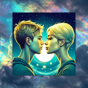 Personalised Romantic Anime Couple Valentine's Day Card