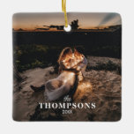 Personalised Romantic Couple Photo Christmas Ceramic Ornament<br><div class="desc">Create your own one of a kind design with your own personalised photo and custom text. Use your own photo and text to make it your own. Ideal photo and text template for wedding anniversaries,  family keepsakes.  Easy to customise photo and text template for all your personalised item needs.</div>