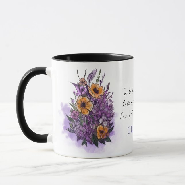 Personalised Romantic Lavender Mug for Her (Left)