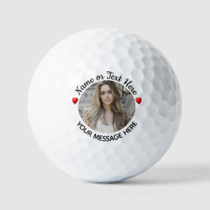 Personalised Romantic Message & Photo Golf Balls