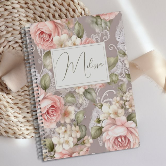 Personalised Romantic Roses Floral Journal (Creator Uploaded)