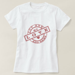 Personalised Romantic T-Shirt with Custom Name