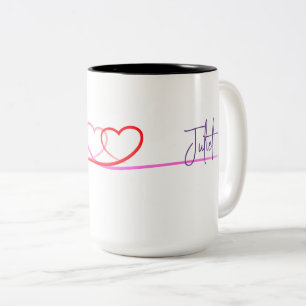 Personalised Romeo and Juliet Heart Love Mug