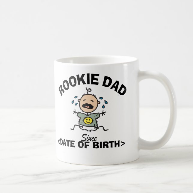 Personalised Rookie Dad Coffee Mug (Right)