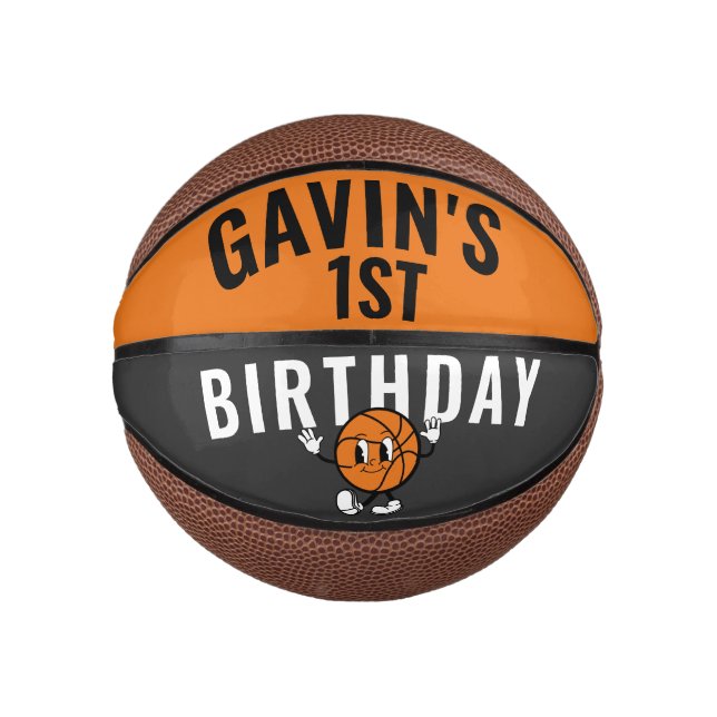 Personalised Rookie of the Year Custom Birthday Mini Basketball (Front)