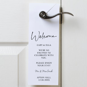 Personalised Room Reserved Minimalist Wedding Door Hanger