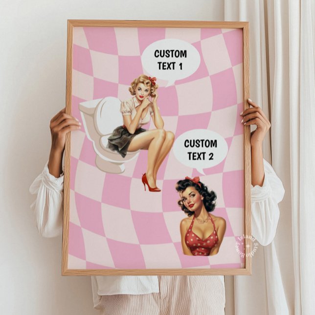 Personalised Roomates Bathroom Print College Dorm (Creator Uploaded)