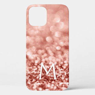 Personalised Rose Gold Glitter Sparkles iPhone 12 Case