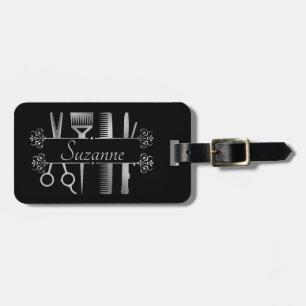 Personalised Rose Gold hair Stylist Hairdresser Luggage Tag