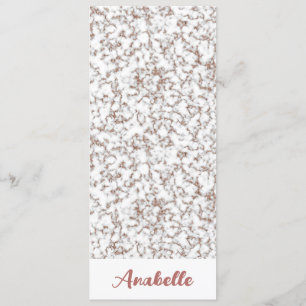 Personalised Rose Gold Marble Bookmark