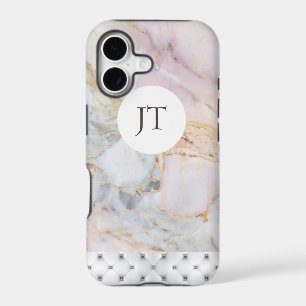 Personalised Rose Gold Marble iPhone Tough Case