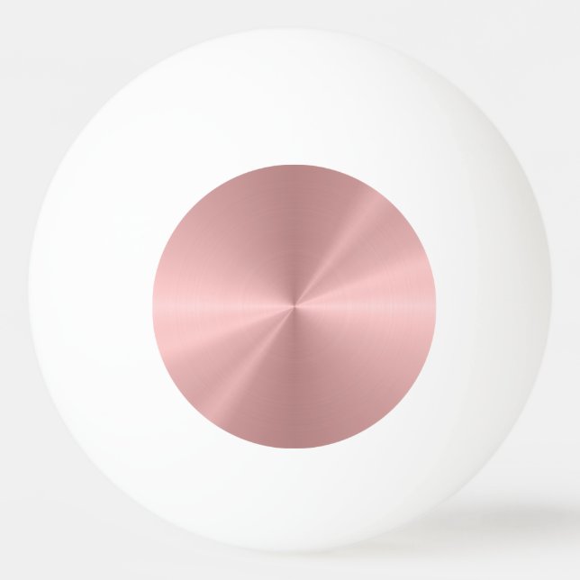 Personalised Rose Gold Metallic Radial Texture Ping Pong Ball (Front)
