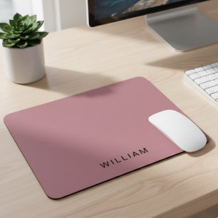 Personalised Rose Gold & Monogram   Elegant Custom Mouse Pad