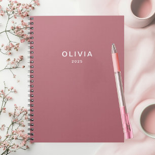 Personalised Rose Gold Monogram Name Notebook