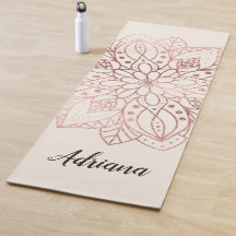 Personalised Rose Gold Nature Mandala 