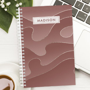 Personalised Rose Gold Ombre Waves Planner