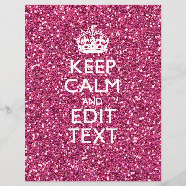 Personalised Rose Keep Calm Decor (Front)