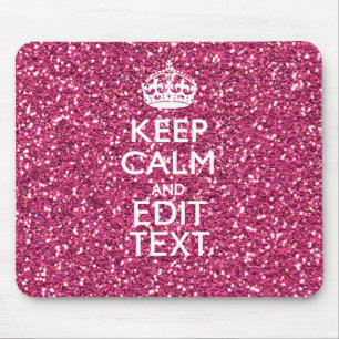 Personalised Rose Keep Calm Decor Mouse Pad