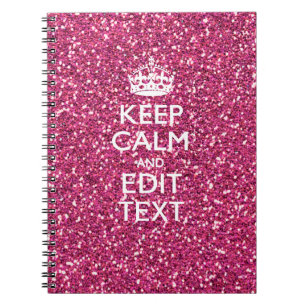 Personalised Rose Keep Calm Decor Notebook