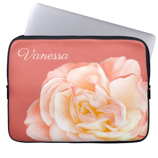 Personalised Rose Laptop Sleeve (Front)