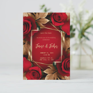 [Personalised] Rose Wedding Invitation