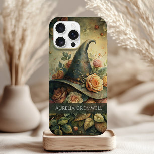 Personalised Rose Witch Hat Phone Case