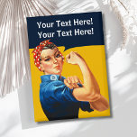 Personalised Rosie the Riveter Vintage Retro<br><div class="desc">Add your own text to this customisable Rosie the Riveter design.</div>