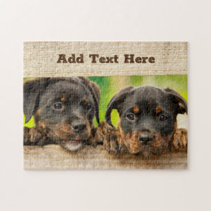 Personalised Rottweiler Puppy Dog Jigsaw Puzzle