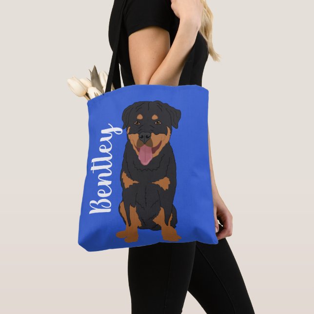 Personalised Rottweiler Tote Bag (Close Up)